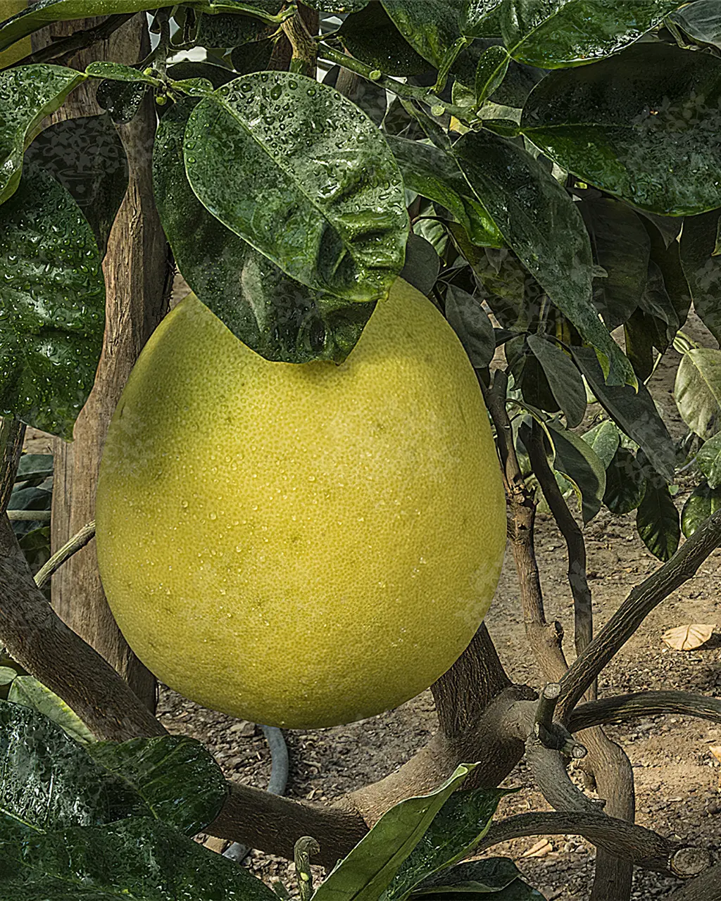 Помело Фрутто Роса / Pomelo a frutto rosa — цитрусовое растение, детальное фото
